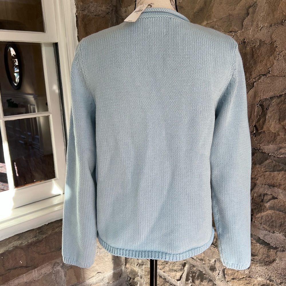 NWT size M GAP Light Blue rolled neck Crewneck Sweater - Picture 7 of 10